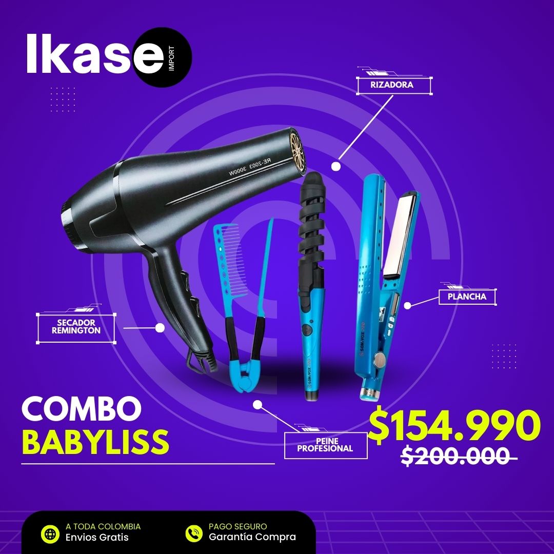 ✨Combo Babyliss: ¡Plancha, Riza y Seca en un solo paso! ✨